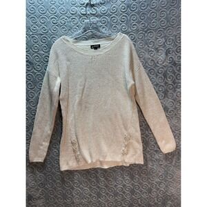 ANA A NEW APPROACH Womens Sweater Knit Metallic‎ Pullover Casual Size M